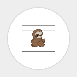 Slothy Shy Cute Lazy Kawaii Baby Sloth Magnet